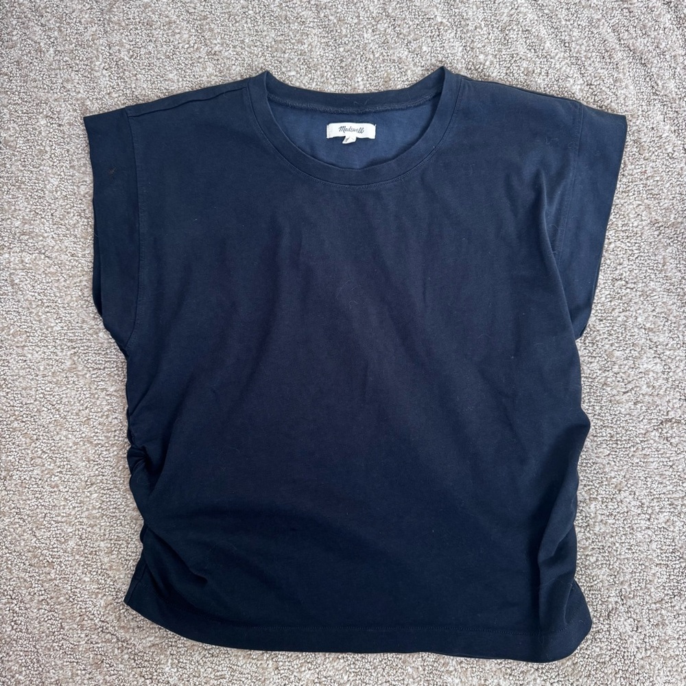 Madewell side cinch muscle tee black L